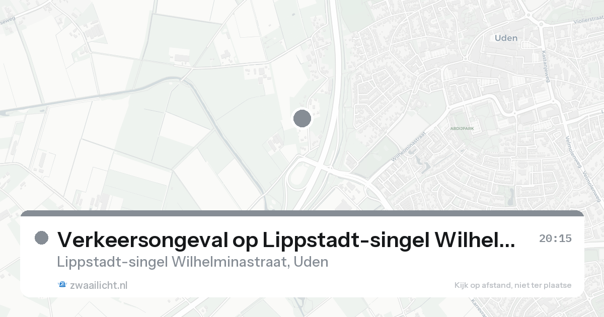 Verkeersongeval op Lippstadt-singel Wilhelminastraat in Uden — 31 jan 2026