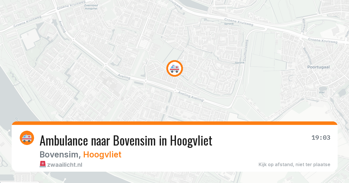 Ambulance naar Bovensim in Hoogvliet — 30 mrt 2026