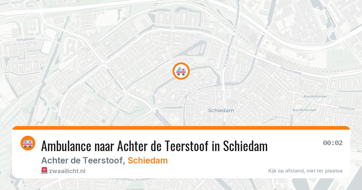 Ambulance naar Achter de Teerstoof in Schiedam — 4 jun 2026