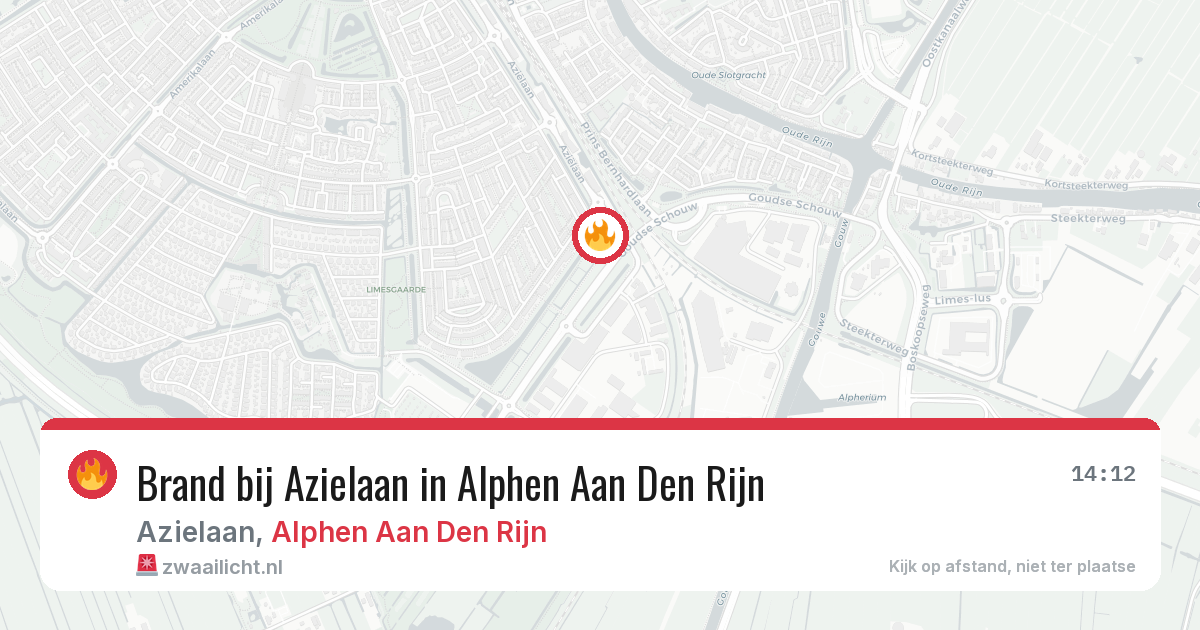 Brand bij Azielaan in Alphen Aan Den Rijn — 30 jun 2026