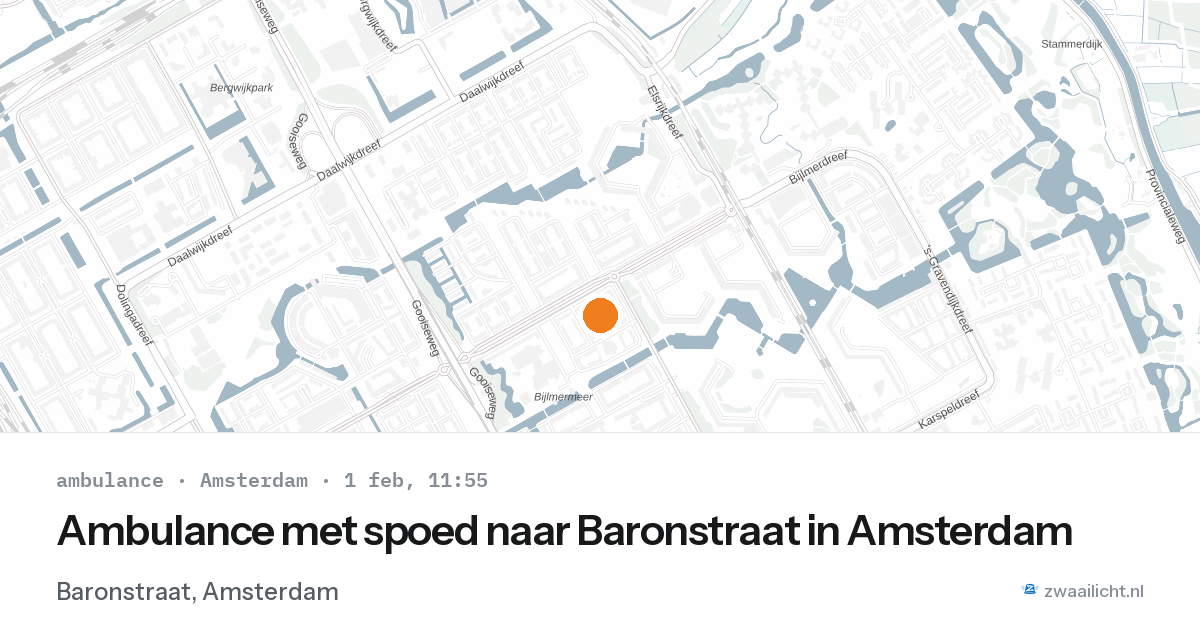 Ambulance met spoed naar Baronstraat in Amsterdam — 1 feb 2026