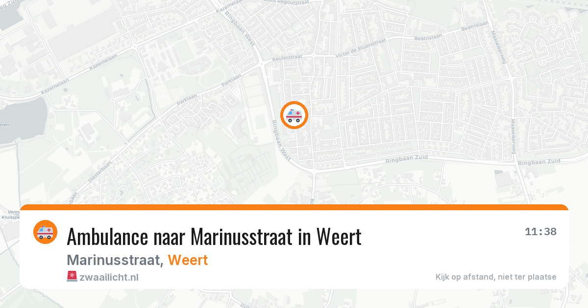 Ambulance naar Marinusstraat in Weert — 2 mrt 2026