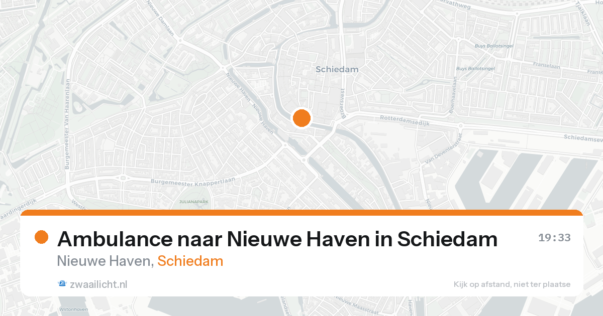 Ambulance naar Nieuwe Haven in Schiedam — 24 aug 2026