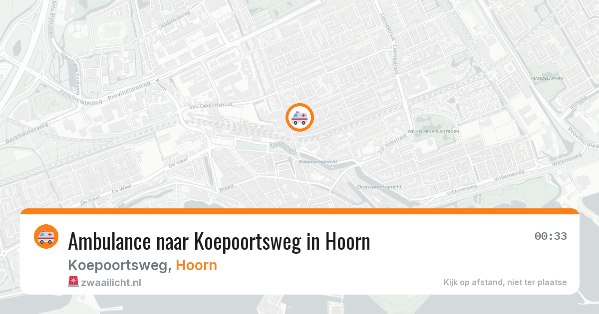Ambulance naar Koepoortsweg in Hoorn — 27 mrt 2026