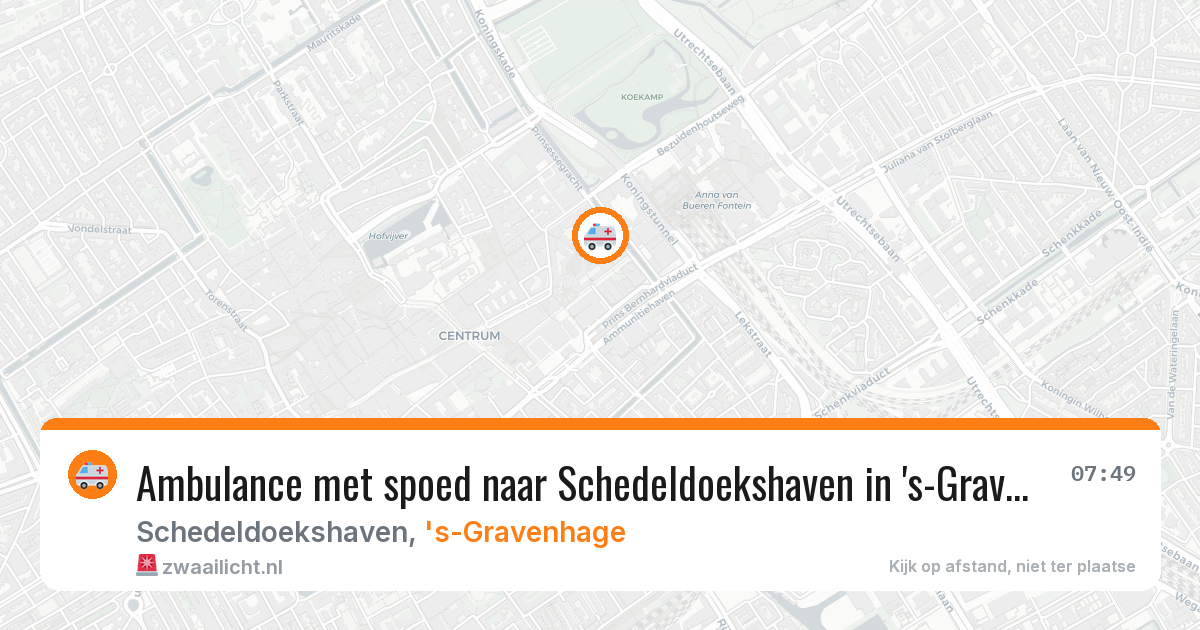 Ambulance met spoed naar Schedeldoekshaven in 's-Gravenhage — 19 jan 2026