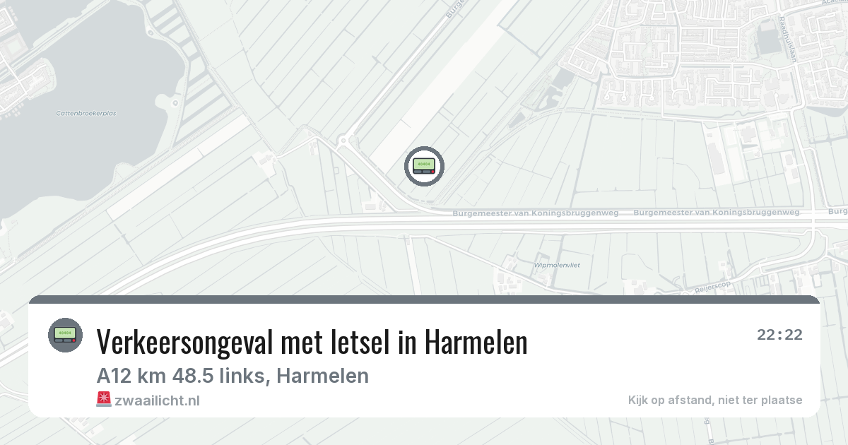 Verkeersongeval met letsel in Harmelen — 12 aug 2026