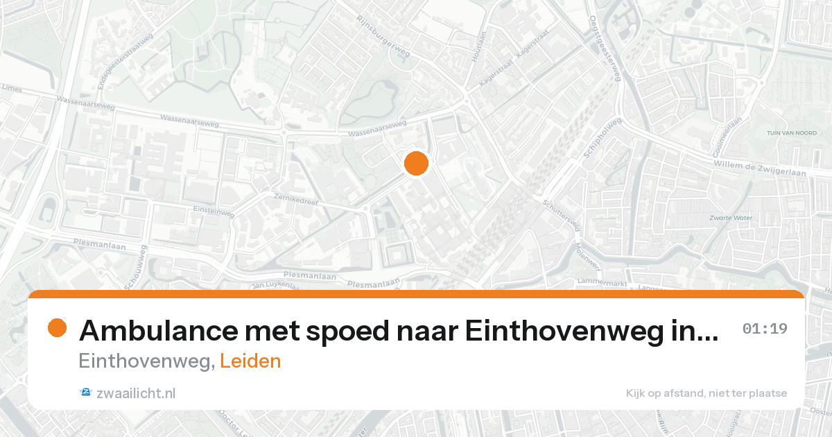 Ambulance met spoed naar Einthovenweg in Leiden — 17 aug 2026