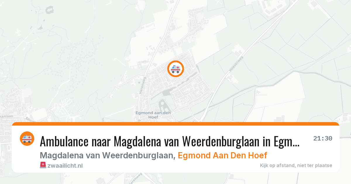 Ambulance naar Magdalena van Weerdenburglaan in Egmond Aan Den Hoef — 6 aug 2026