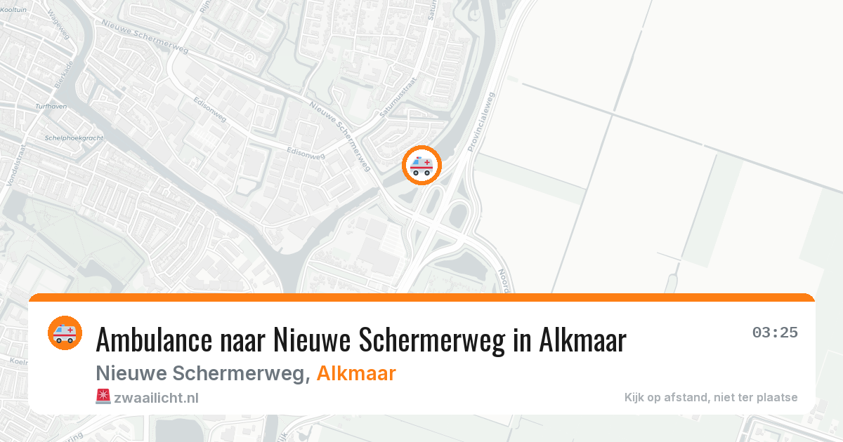 Ambulance naar Nieuwe Schermerweg in Alkmaar — 23 mei 2026