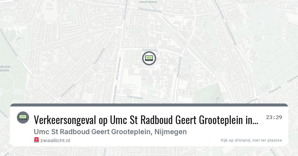 Verkeersongeval op Umc St Radboud Geert Grooteplein in Nijmegen — 28 jan 2026