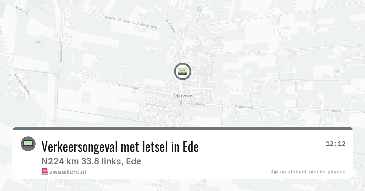 Verkeersongeval met letsel in Ede — 8 feb 2026