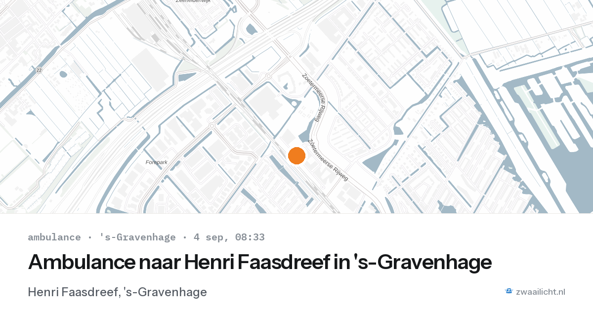 Ambulance naar Henri Faasdreef in 's-Gravenhage — 4 sep 2026