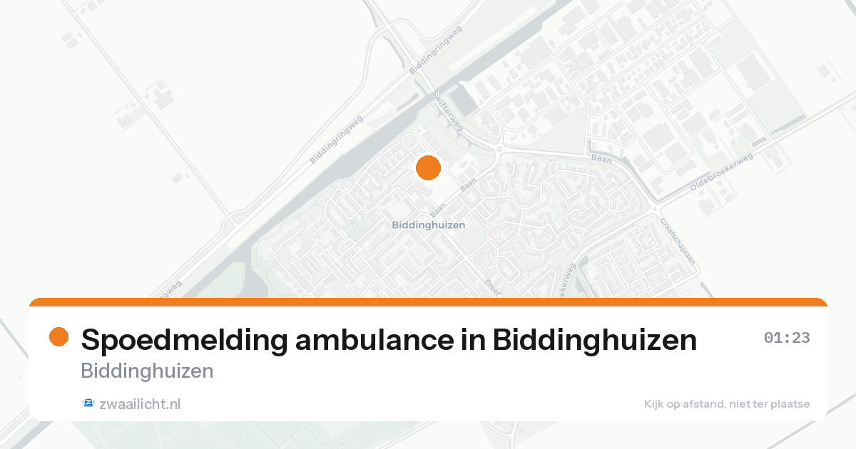Spoedmelding ambulance in Biddinghuizen — 8 feb 2026