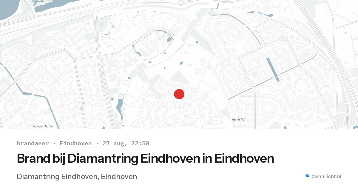 Brand bij Diamantring Eindhoven in Eindhoven — 27 aug 2026