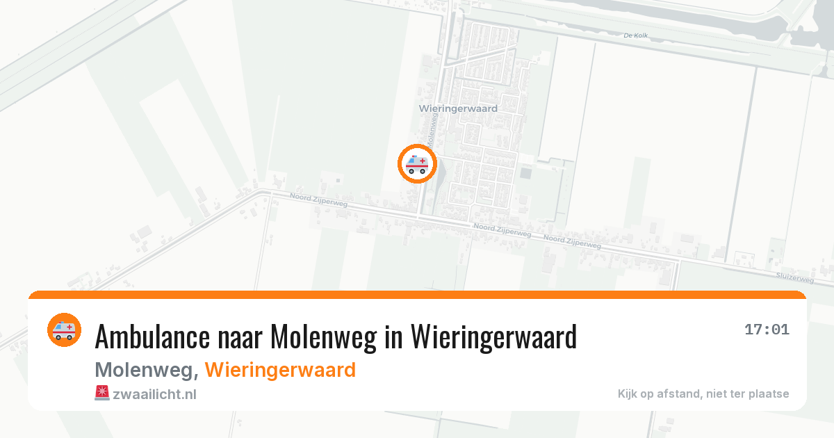 Ambulance naar Molenweg in Wieringerwaard — 14 jun 2026