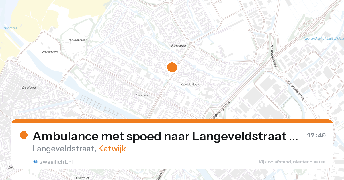 Ambulance met spoed naar Langeveldstraat in Katwijk — 29 apr 2026