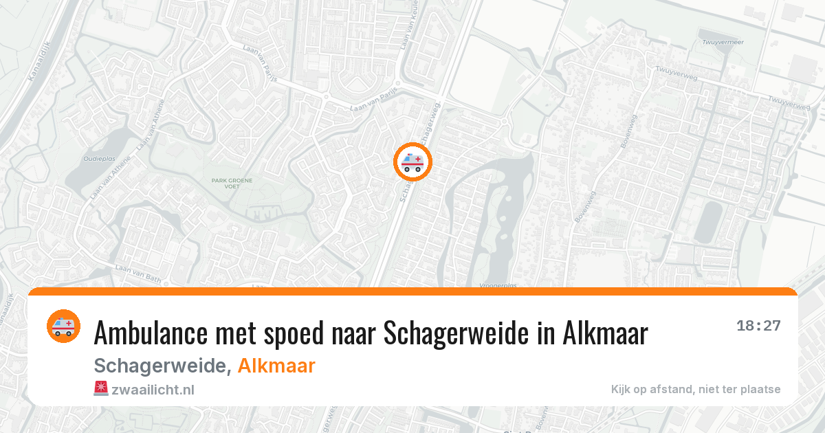 Ambulance met spoed naar Schagerweide in Alkmaar — 6 aug 2026
