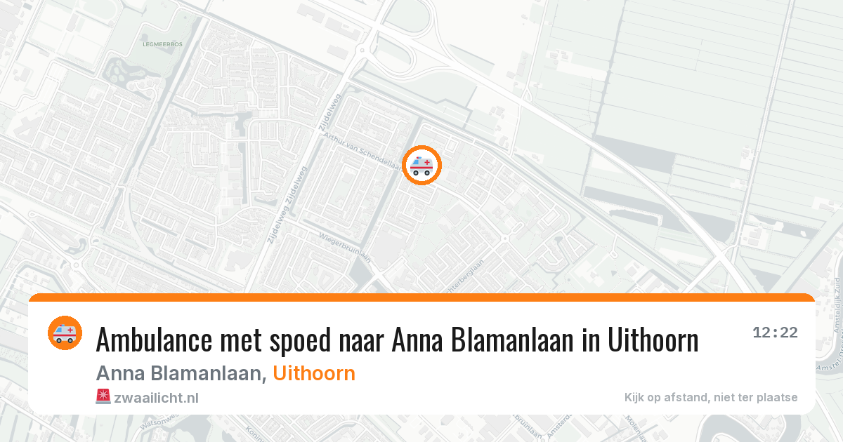 Ambulance met spoed naar Anna Blamanlaan in Uithoorn — 4 aug 2026