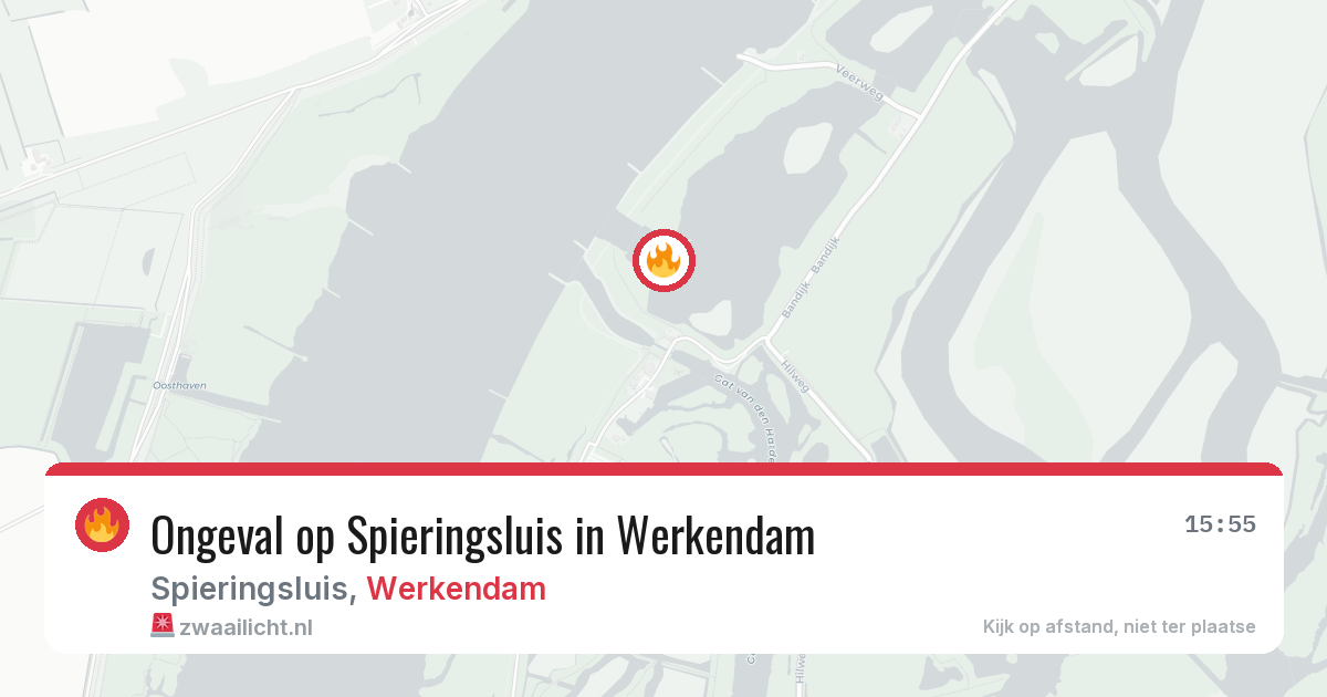 Ongeval op Spieringsluis in Werkendam — 25 mei 2026