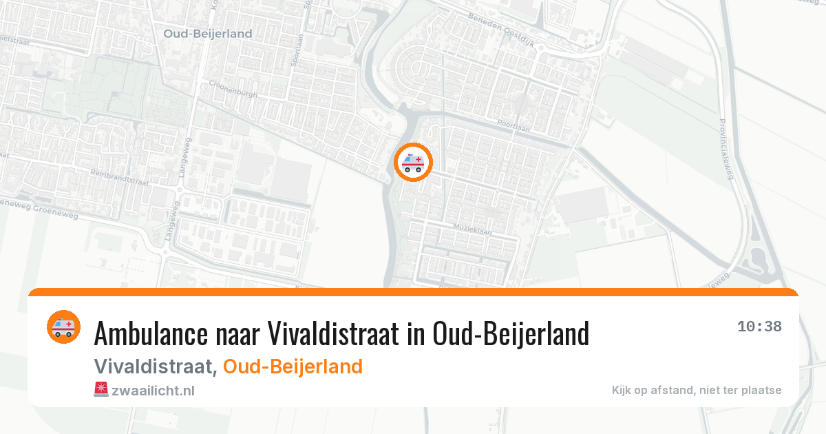 Ambulance naar Vivaldistraat in Oud-Beijerland — 13 jul 2026
