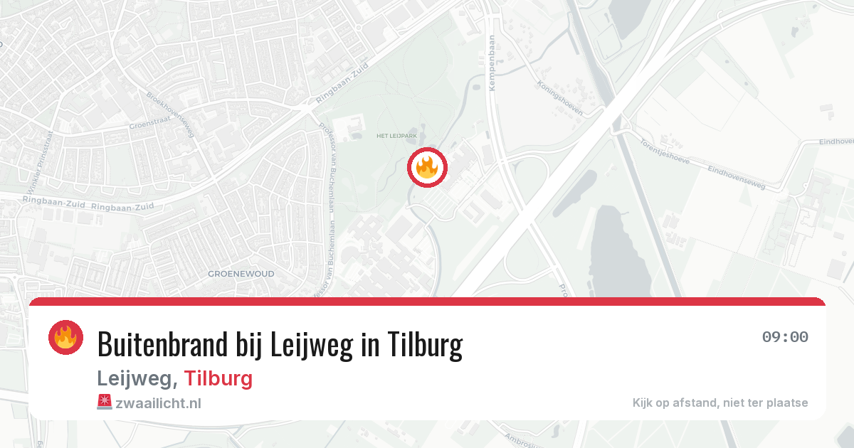 Buitenbrand bij Leijweg in Tilburg — 25 jul 2026