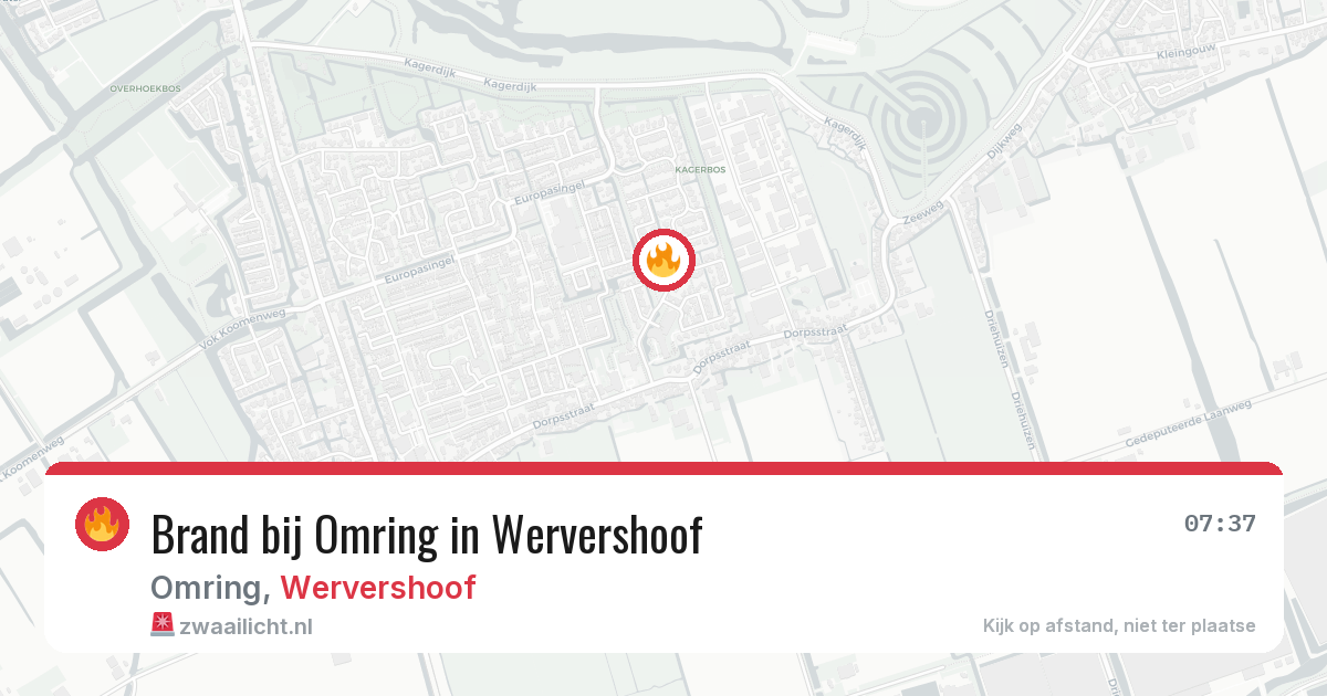 Brand bij Omring in Wervershoof — 4 aug 2026