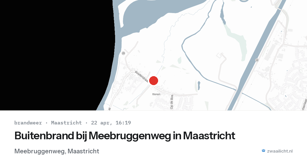Buitenbrand bij Meebruggenweg in Maastricht — 22 apr 2026