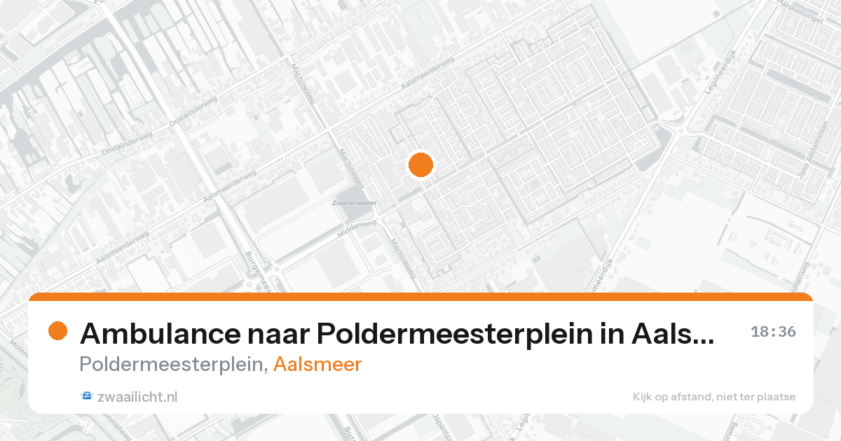 Ambulance naar Poldermeesterplein in Aalsmeer — 15 aug 2026