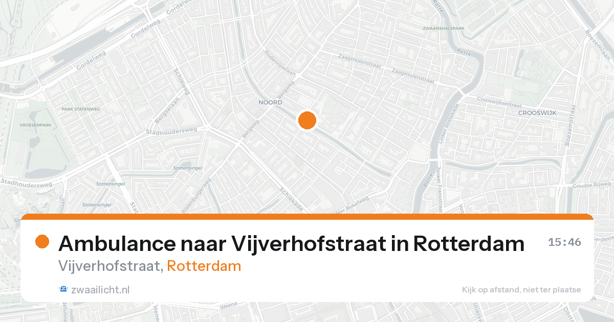 Ambulance naar Vijverhofstraat in Rotterdam — 18 aug 2026