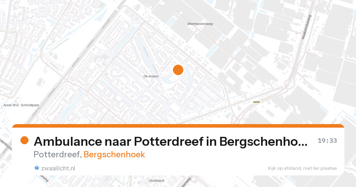 Ambulance naar Potterdreef in Bergschenhoek — 10 jun 2026
