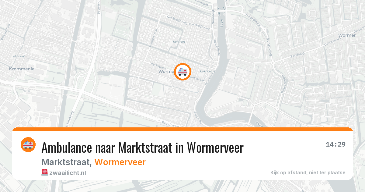 Ambulance naar Marktstraat in Wormerveer — 8 mei 2026