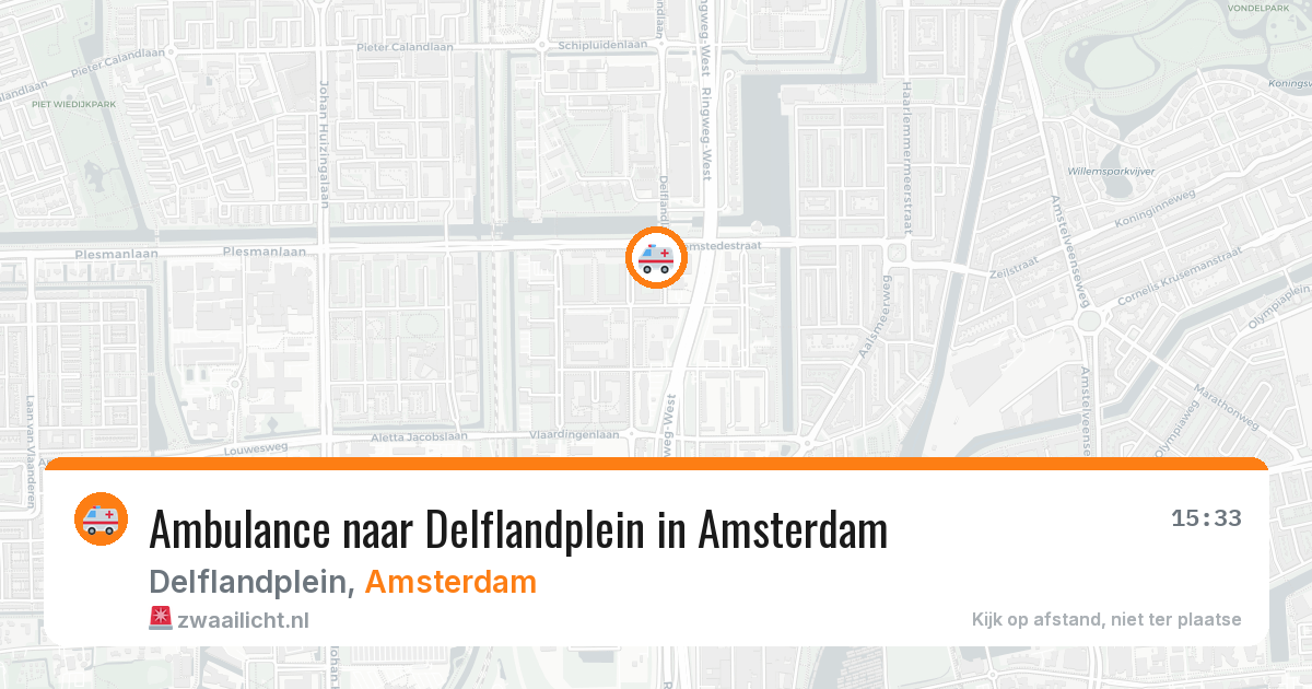 Ambulance naar Delflandplein in Amsterdam — 8 jul 2026