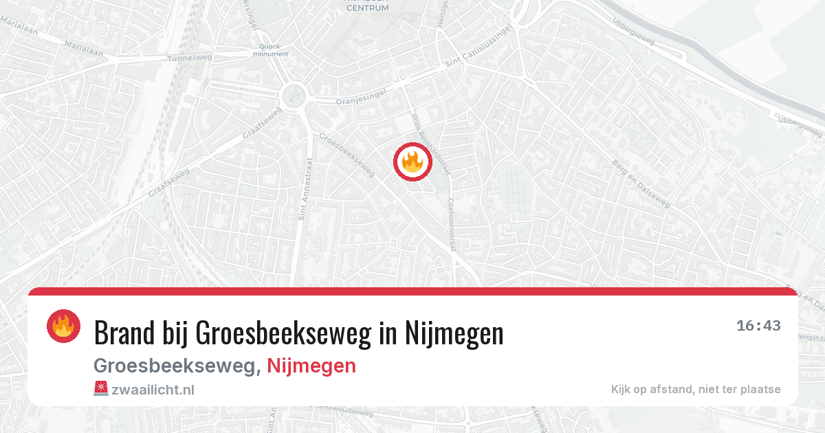 Brand bij Groesbeekseweg in Nijmegen — 5 mei 2026