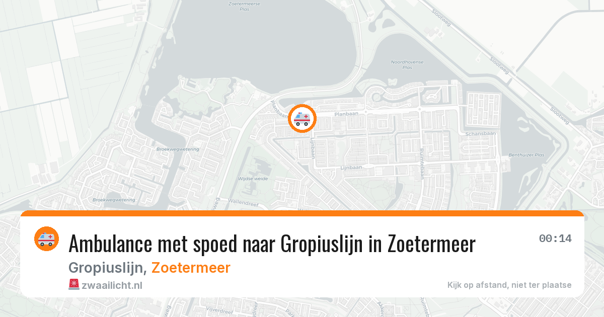 Ambulance met spoed naar Gropiuslijn in Zoetermeer — 16 apr 2026