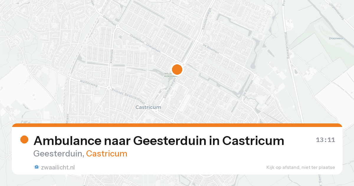 Ambulance naar Geesterduin in Castricum — 20 aug 2026