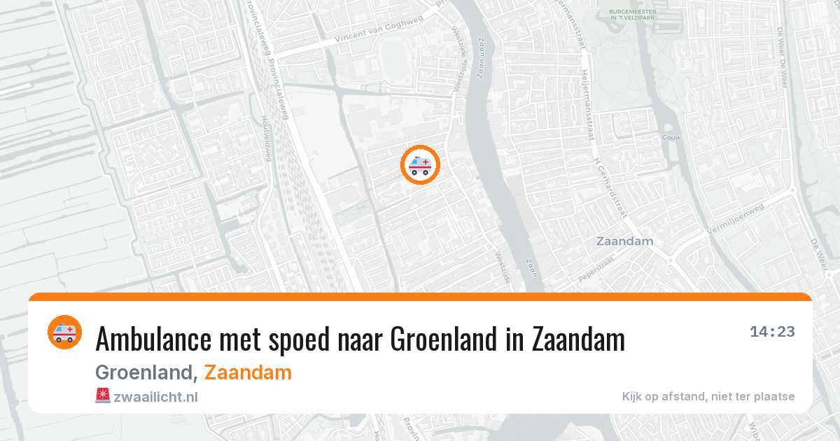 Ambulance met spoed naar Groenland in Zaandam — 23 jan 2026