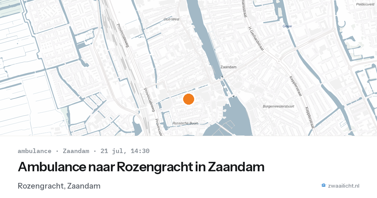 Ambulance naar Rozengracht in Zaandam — 21 jul 2026