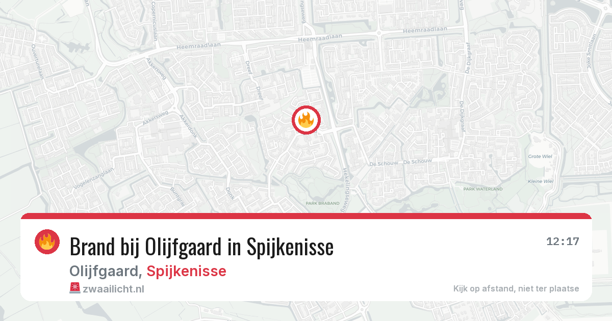 Brand bij Olijfgaard in Spijkenisse — 15 jul 2026