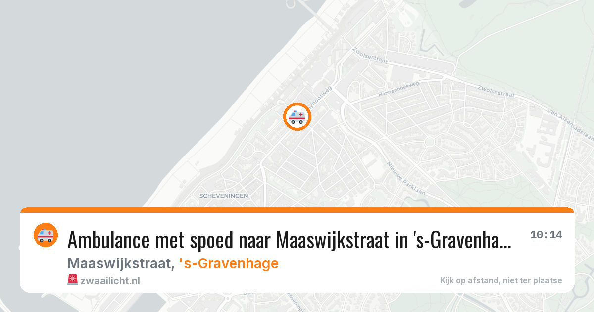 Ambulance met spoed naar Maaswijkstraat in 's-Gravenhage — 9 jul 2026