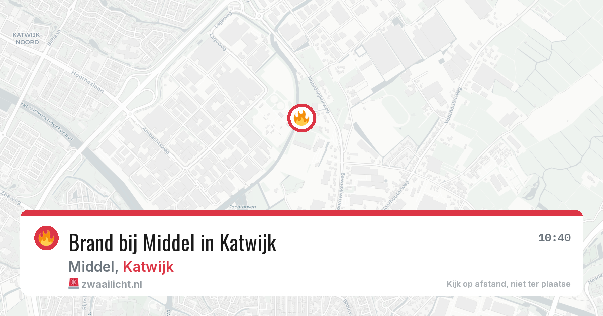 Brand bij Middel in Katwijk — 7 jul 2026