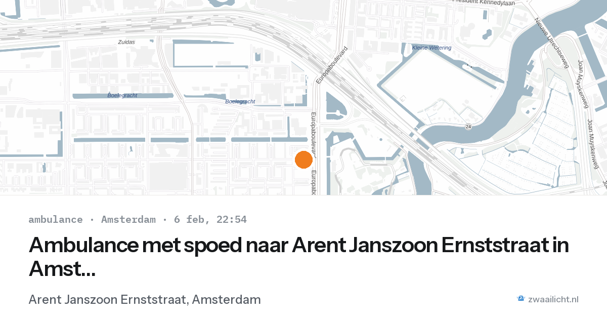 Ambulance met spoed naar Arent Janszoon Ernststraat in Amsterdam — 6 feb 2026