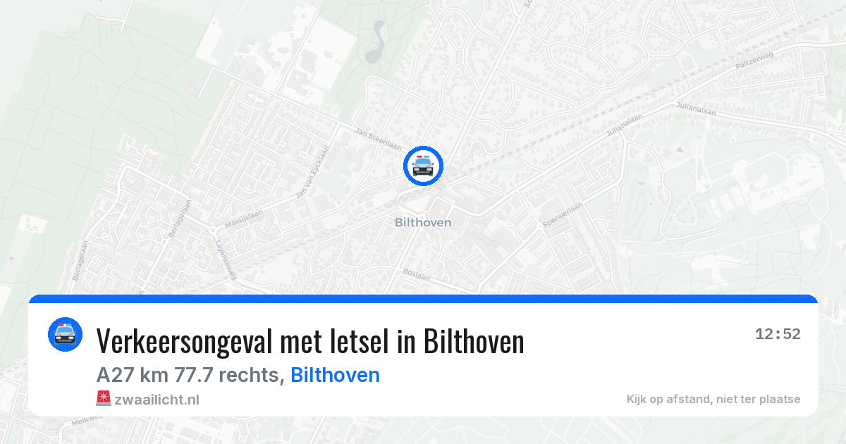 Verkeersongeval met letsel in Bilthoven — 31 mrt 2026