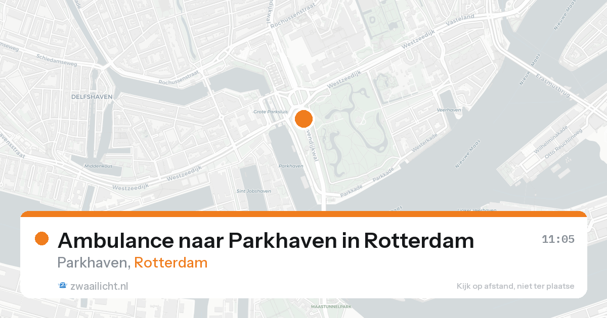 Ambulance naar Parkhaven in Rotterdam — 21 aug 2026