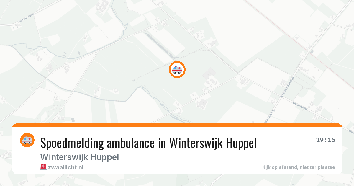 Spoedmelding ambulance in Winterswijk Huppel — 26 apr 2026