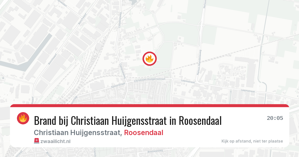Brand bij Christiaan Huijgensstraat in Roosendaal — 24 mei 2026