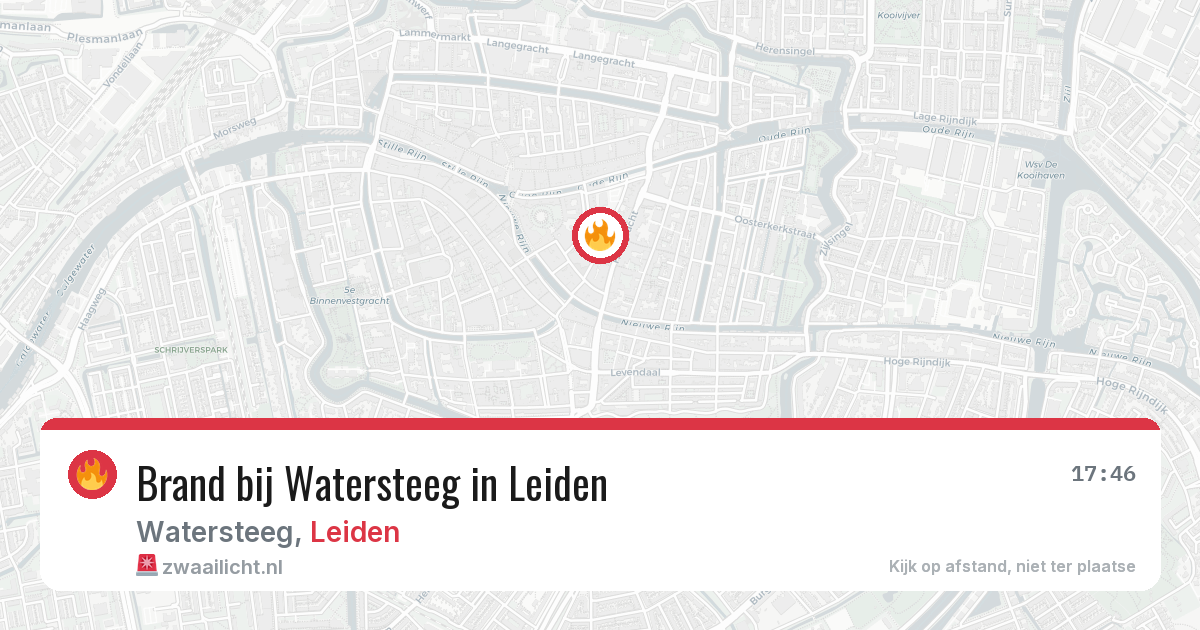 Brand bij Watersteeg in Leiden — 3 jun 2026