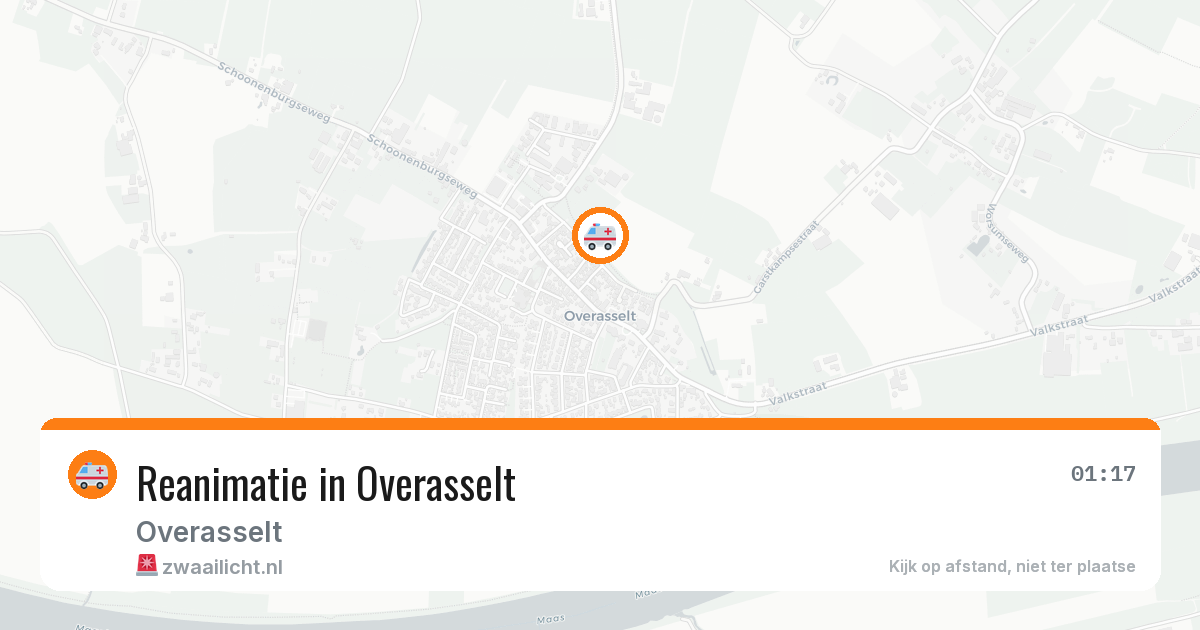 Reanimatie in Overasselt — 15 jul 2026