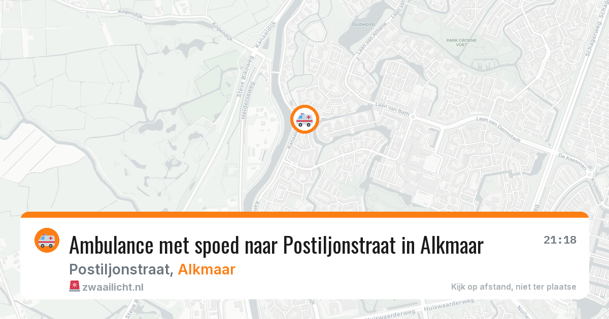 Ambulance met spoed naar Postiljonstraat in Alkmaar — 2 jul 2026