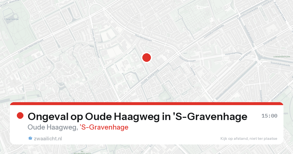 Ongeval op Oude Haagweg in 'S-Gravenhage — 18 aug 2026