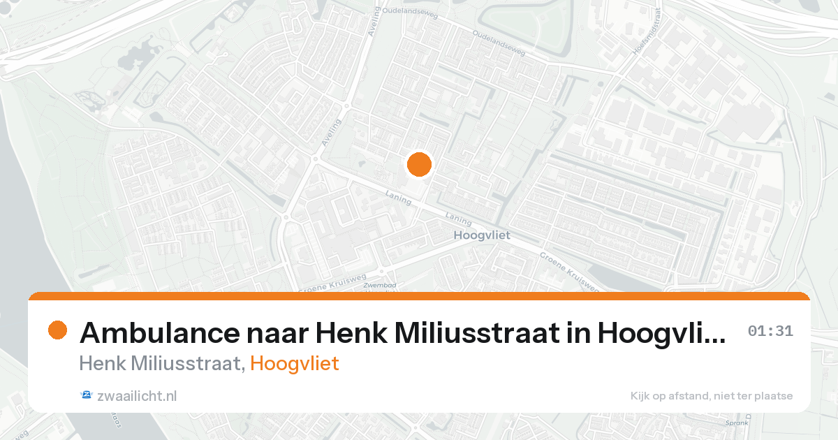 Ambulance naar Henk Miliusstraat in Hoogvliet — 14 jul 2026